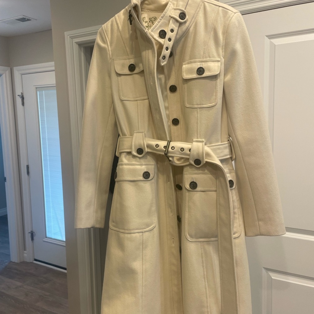 Esprit Cream Trench Coat with Belt